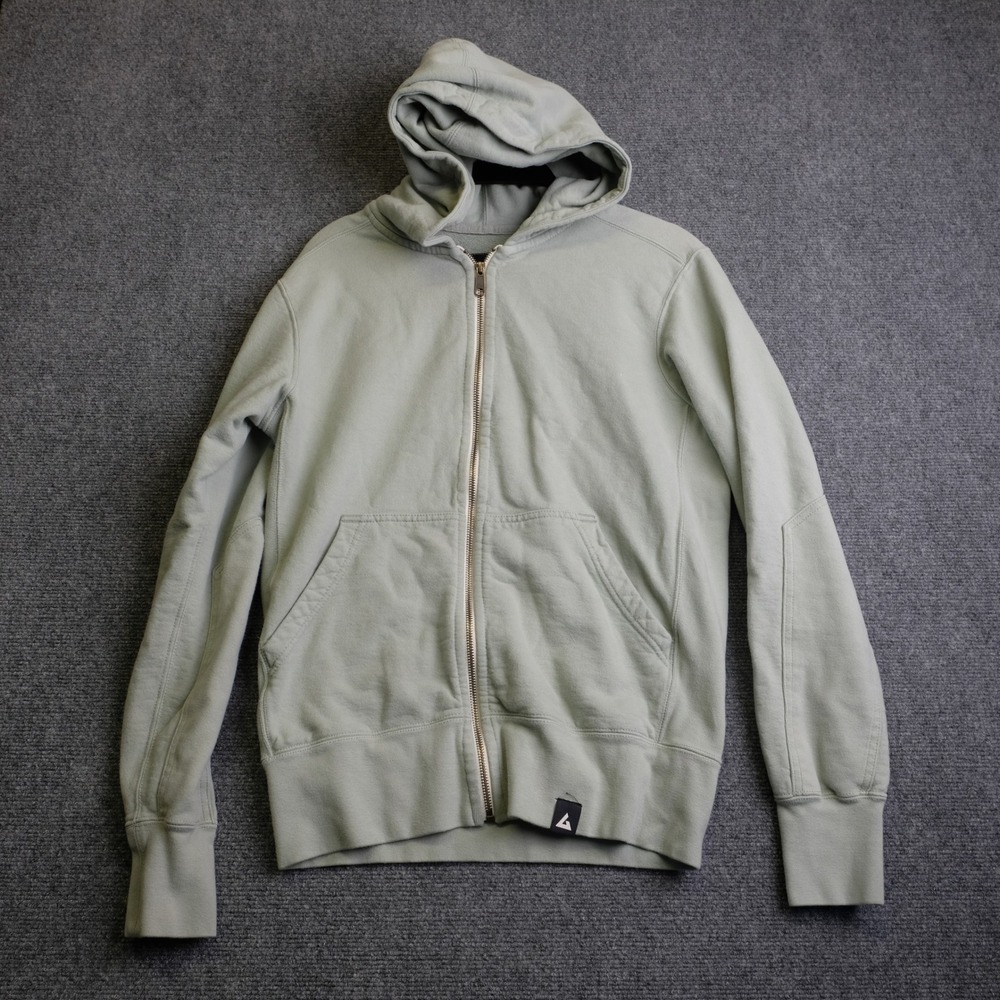 American Giant Hoodie Mens Small Green Iceberg Pullover Full ZIp Made in USA